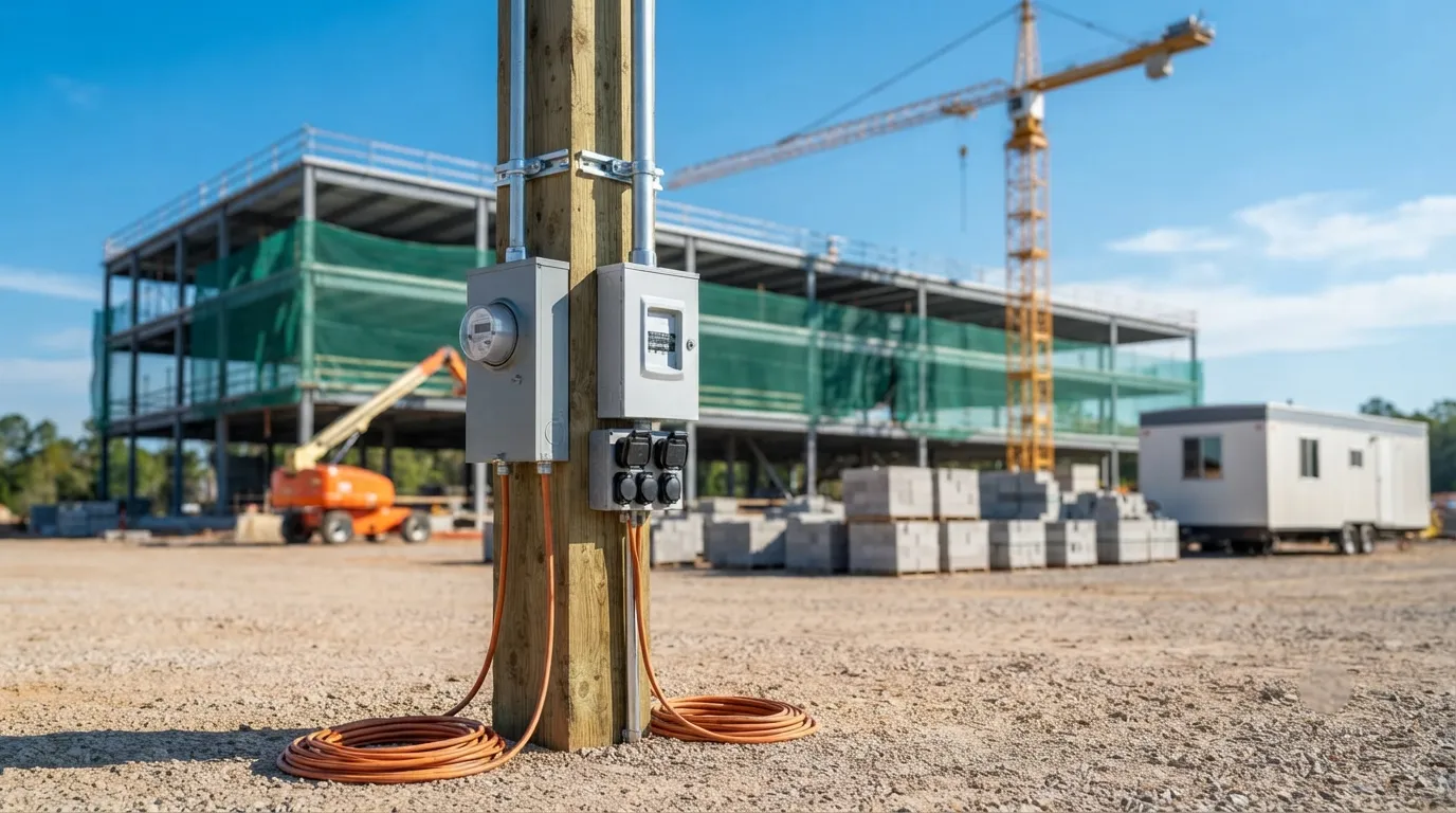Temporary Power Pole in Brandon, FL